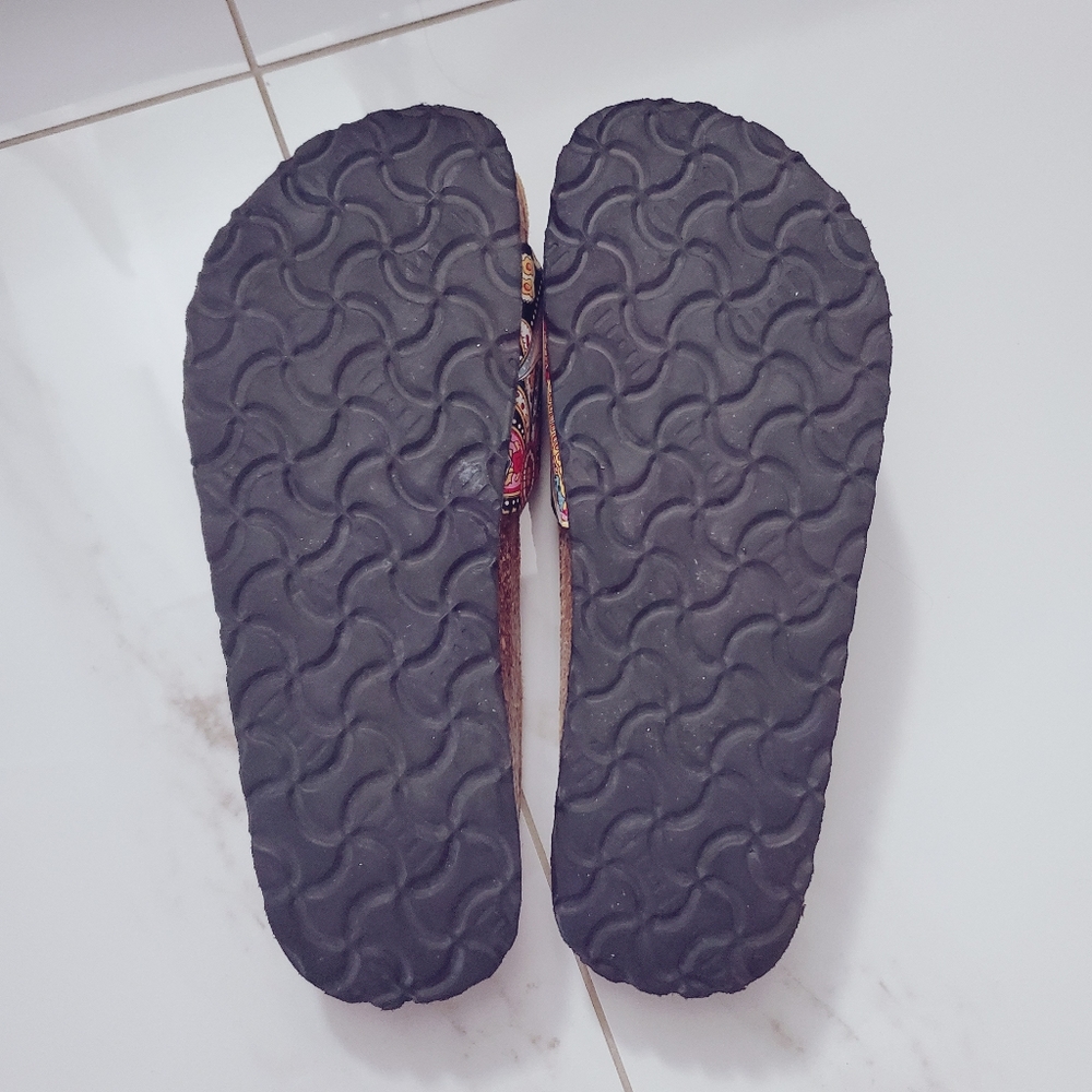 Limited Ed. Colorful Louise Paisley Print Cork Orthopedic Sandals - Picture 3 of 4